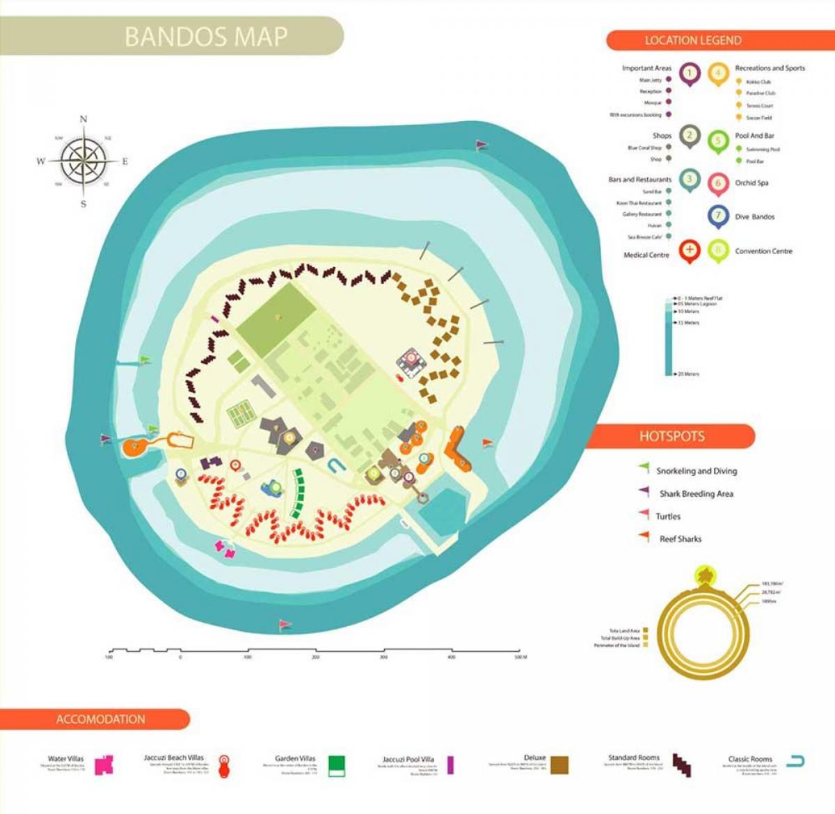 mapa bandos maledivy