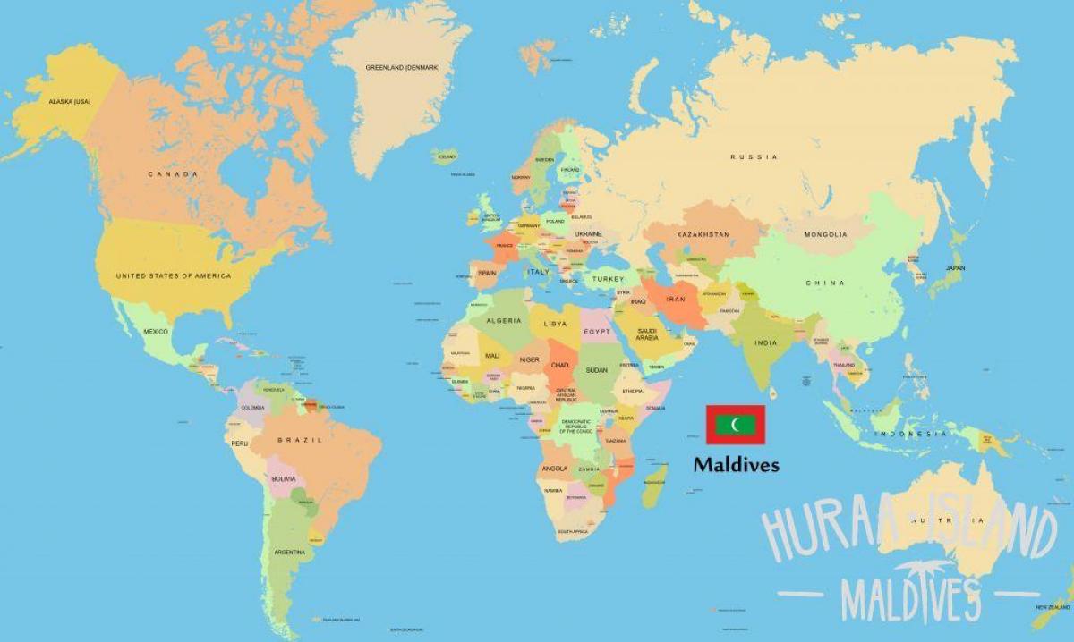 mapa maldivách v mape sveta