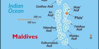Baa atoll maledivy mapu
