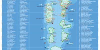 Maledivy geografickú mapu