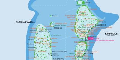 Maledivy letísk mapu