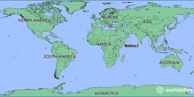 Mapa maledivy susedných krajín
