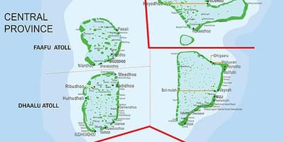 Mapa maledivy ferry