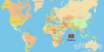 Mapa maldivách v mape sveta