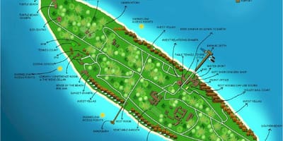 Vaadhoo ostrove maledivy mapu